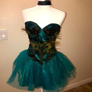 Peacock tutu dress Halloween costume